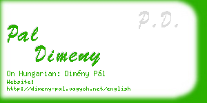 pal dimeny business card